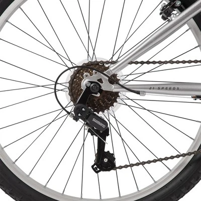 Huffy Highland Mountain Bike - 24" Wheels - 21 Speeds - Silver - Image 9