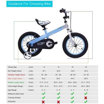 RoyalBaby Buttons Kids Bike Bicycle With Kickstand, 2 Brake Styles, Reflectors, For Boys And Girls Ages 5 To 9 - Image 5