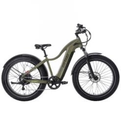 GOTRAX Adult Fat Tire 26" Step Over Electric Hybrid Bike - Green