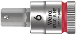 Wera 8740 A HF Bit 1/4" - 6mm X 28mm Knurling On The Rear End