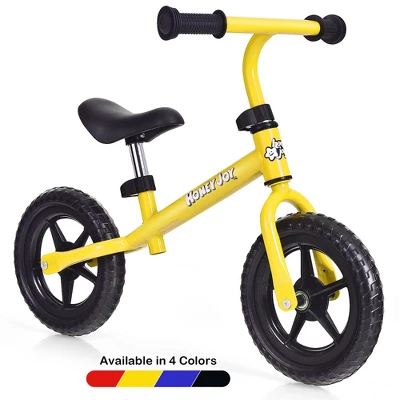 HoneyJoy Kids Balance Bike No Pedal Training Bicycle W/Adjustable Handlebar & Seat YellowBlackBlueRed - Image 12