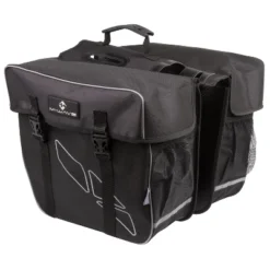 M-Wave Amsterdam Double Bicycle Pannier Bag, Black