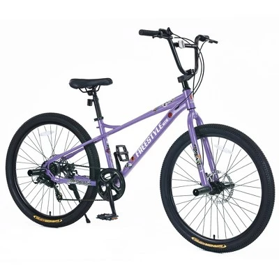 Aukfa 26 Inch Freestyle Bike 7 Speed Kids Bike With 4 Pegs Dual Disc Brakes Suitable For Kids 12+, Multiple Colors - Image 7